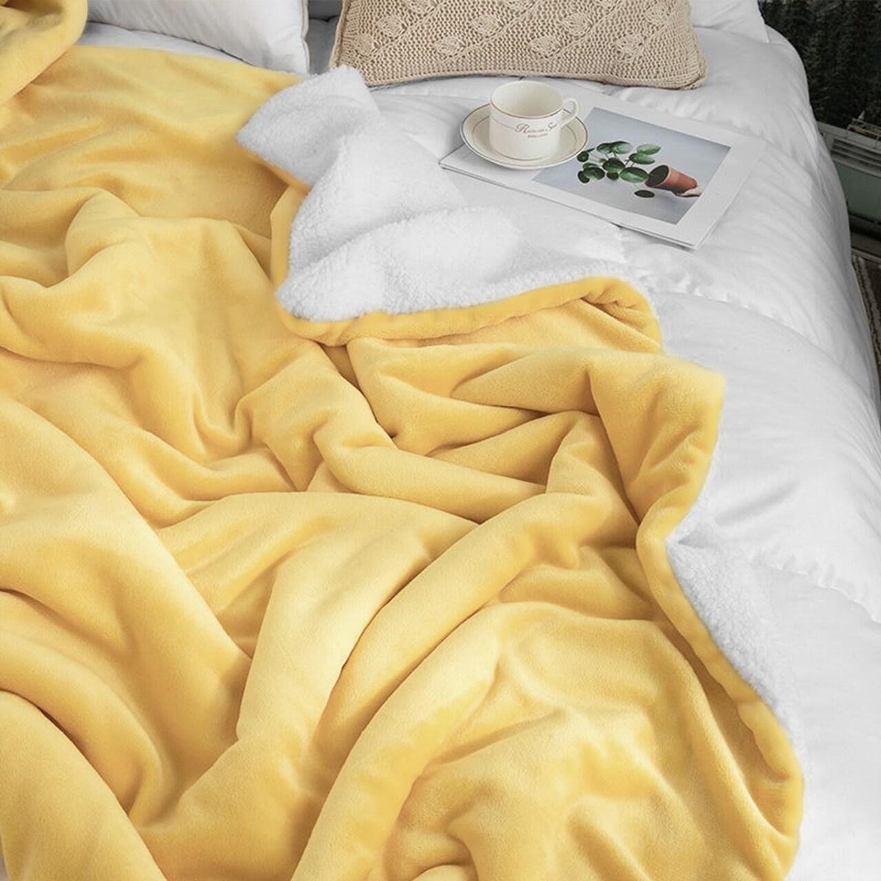 Super Soft Fluffy Snugly Solid Flannel Fleece Throws For Sofa Bed Blankets